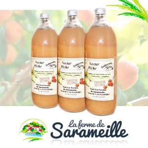 Nectar de Pêche Producteur | La ferme de Sarameille Peaugres, Davézieux, Annonay Ardèche Rhône-Alpes