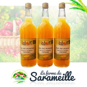 Jus de pomme Brut de pressoir Atelier Nectardéchoix Producteur | La ferme de Sarameille Peaugres, Davézieux, Annonay Ardèche Rhône-Alpes